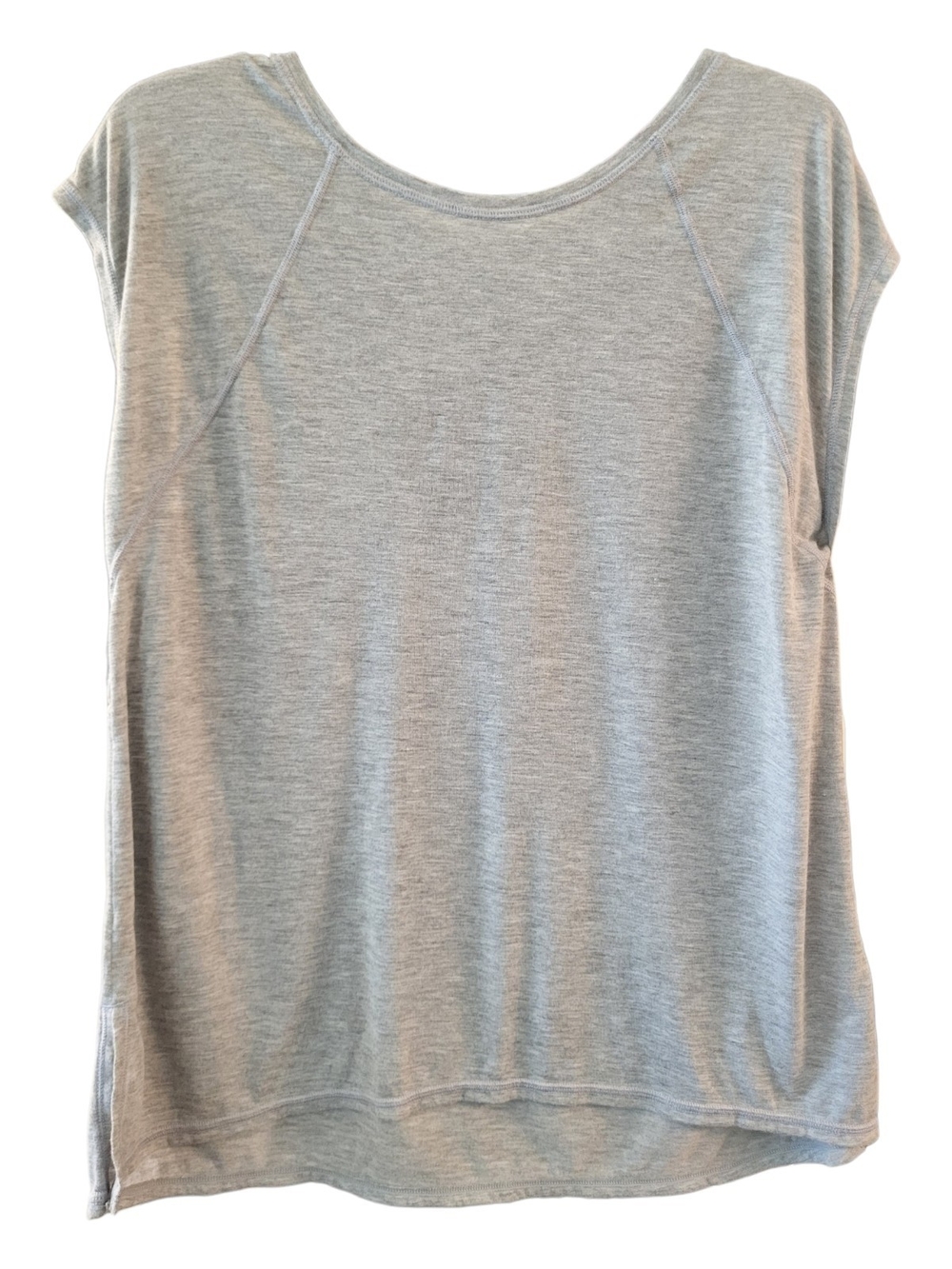NWT Calvin Klein Performance Gray Cap-Sleeve Crisscross Back T-Shirt - Size L*